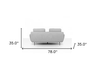 Homeroots Contempo Retro 78" Light Gray Loveseat   480890