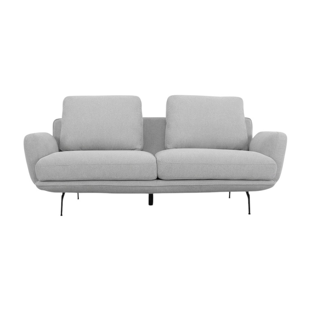 HomeRoots Contempo Retro 78" Light Gray Loveseat - Stylish, Waterproof, and Comfortable Seating for Two! 480890