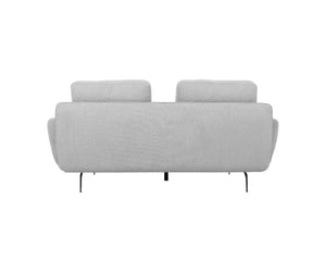 HomeRoots Contempo Retro 78" Light Gray Loveseat - Stylish, Waterproof, and Comfortable Seating for Two! 480890