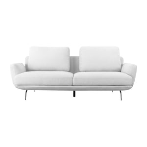 HomeRoots Contempo Retro 78" Creamy Off-White Loveseat - Stylish, Durable Seating for Modern Living Spaces 480891
