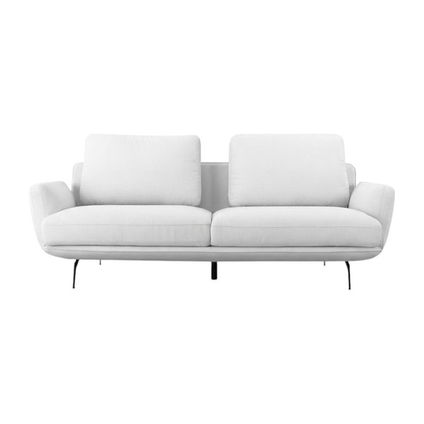 HomeRoots Contempo Retro 78" Creamy Off-White Loveseat - Stylish, Durable Seating for Modern Living Spaces 480891