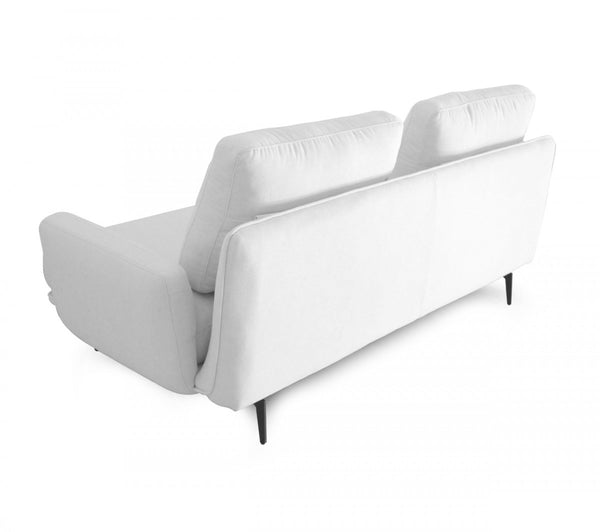 Homeroots Contempo Retro 78" Creamy Off White Loveseat   480891