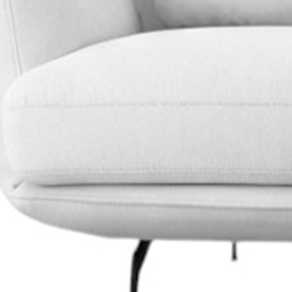 HomeRoots Contempo Retro 78" Creamy Off-White Loveseat - Stylish, Durable Seating for Modern Living Spaces 480891