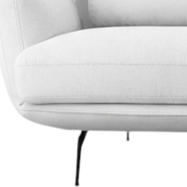 HomeRoots Contempo Retro 78" Creamy Off-White Loveseat - Stylish, Durable Seating for Modern Living Spaces 480891