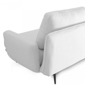 Homeroots Contempo Retro 78" Creamy Off White Loveseat   480891