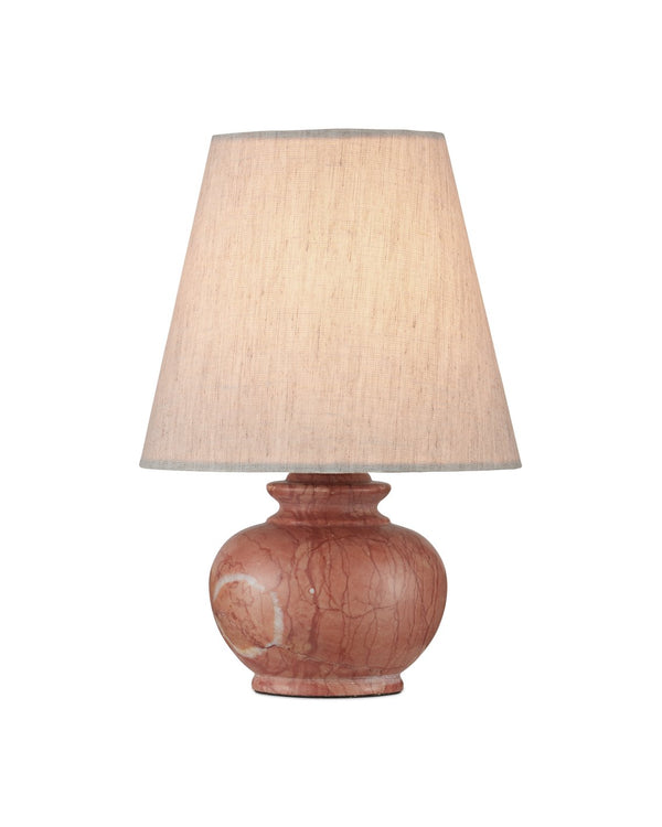 Currey & Company Piccolo Mini Table Lamp: Charming Pistachio Marble Accent Light For Cozy Spaces And Unique Decor Pink Rosa Cappuccino Marble 6000-1049-currey-company