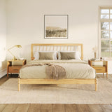 English Elm Walker Edison - Mid-Century Modern Solid Wood King Spindle Bed – Natural Pine