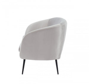 Homeroots 75" Light Gray Sofa With Black Legs   480908