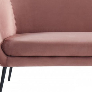 Homeroots 75" Coral Sofa With Black Legs   480909