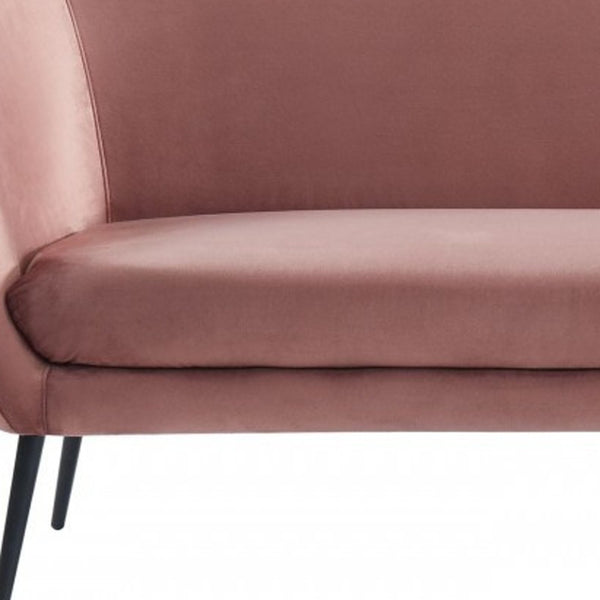 Homeroots 75" Coral Sofa With Black Legs   480909