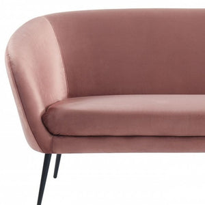 Homeroots 75" Coral Sofa With Black Legs   480909