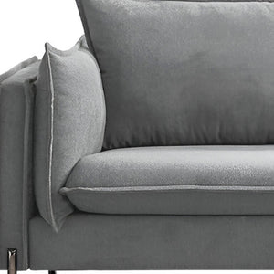 Homeroots 87" Gray Sofa With Black Legs   480910