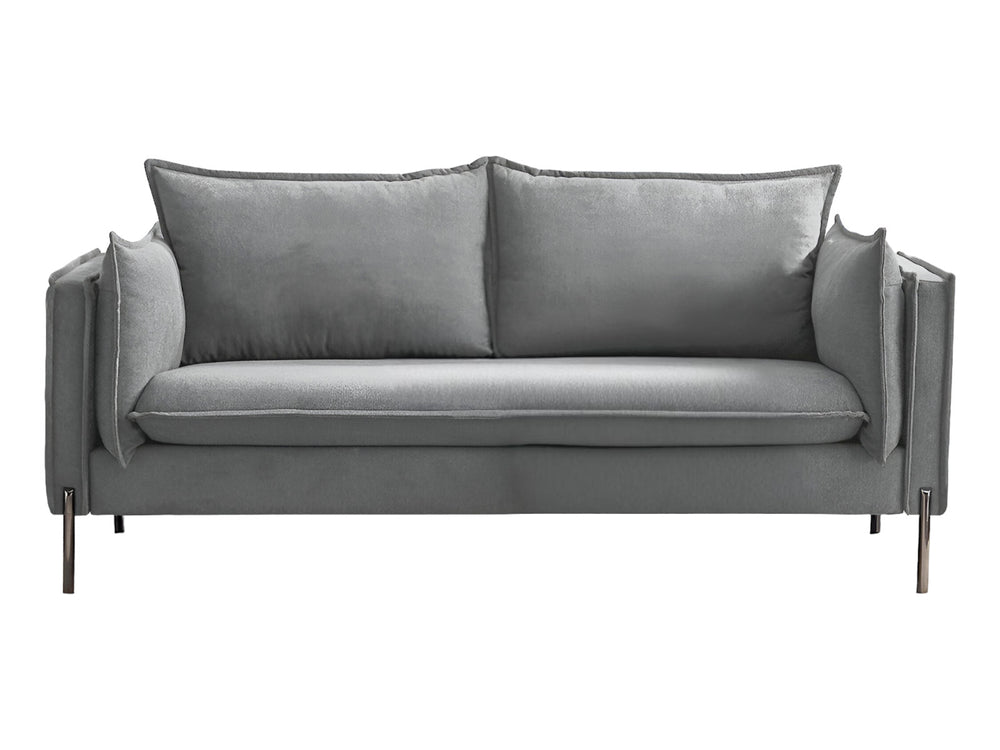 Homeroots 87" Gray Sofa With Black Legs   480910