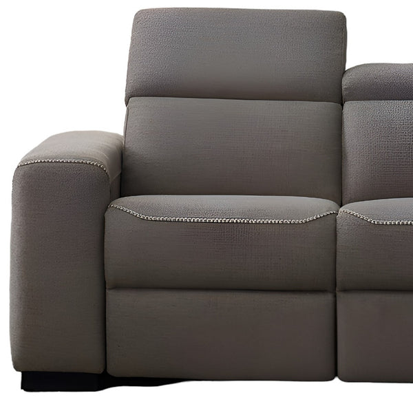 Homeroots 89" Brown Reclining Sofa With Black Legs   480912
