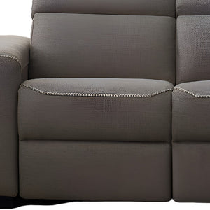 Homeroots 89" Brown Reclining Sofa With Black Legs   480912