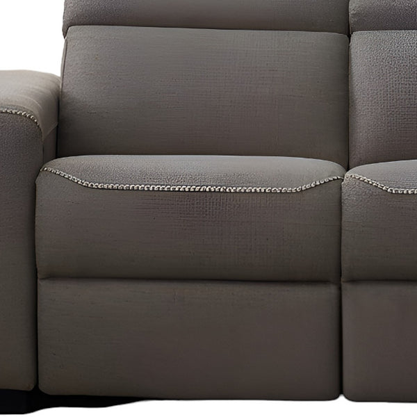 Homeroots 89" Brown Reclining Sofa With Black Legs   480912