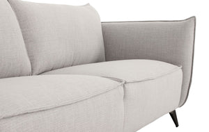 Homeroots 91" Gray Sofa With Black Legs   480923