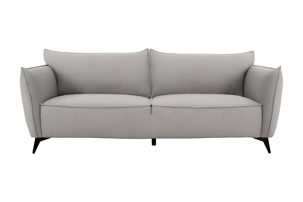 Homeroots 91" Gray Sofa With Black Legs   480923