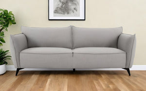 Homeroots 91" Gray Sofa With Black Legs   480923
