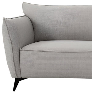 Homeroots 91" Gray Sofa With Black Legs   480923