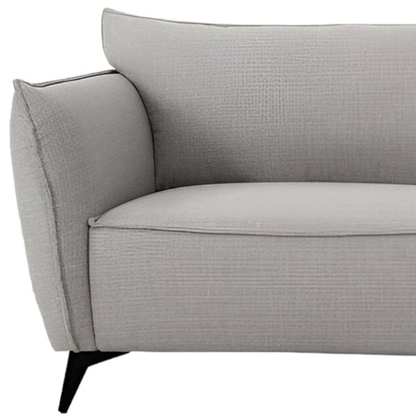 Homeroots 91" Gray Sofa With Black Legs   480923