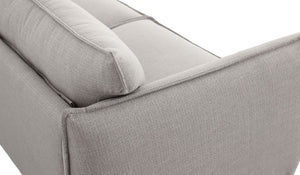 Homeroots 91" Gray Sofa With Black Legs   480923