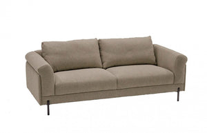 Homeroots 84" Beige Sofa With Black Legs   480929