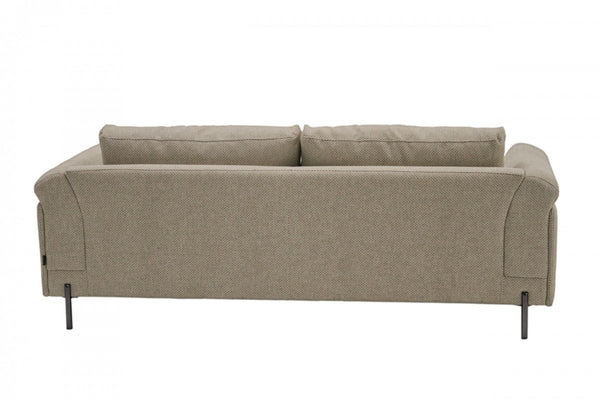 Homeroots 84" Beige Sofa With Black Legs   480929
