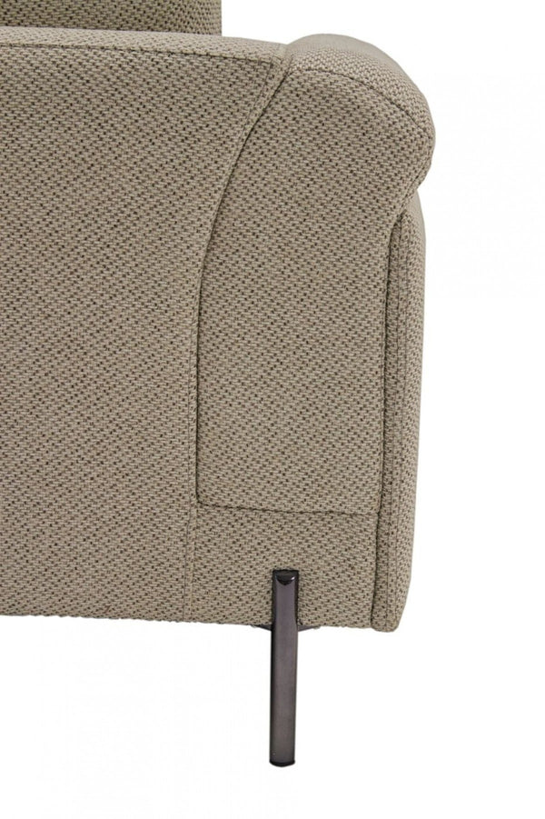 Homeroots 84" Beige Sofa With Black Legs   480929