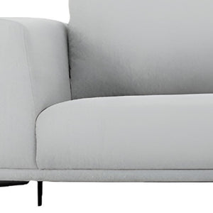 Homeroots 87" Light Gray Sofa With Black Legs   480931