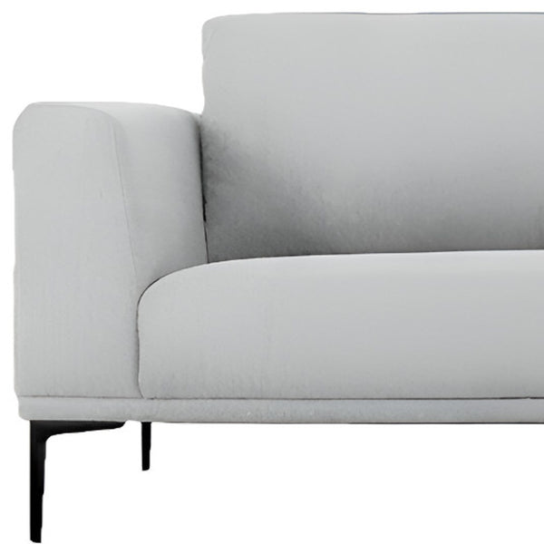 Homeroots 87" Light Gray Sofa With Black Legs   480931