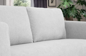 Homeroots 87" Light Gray Sofa With Black Legs   480931