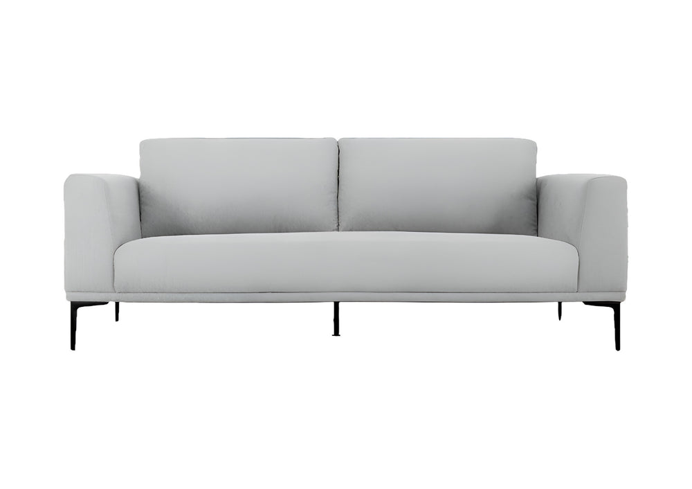 Homeroots 87" Light Gray Sofa With Black Legs   480931