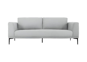 Homeroots 87" Light Gray Sofa With Black Legs   480931