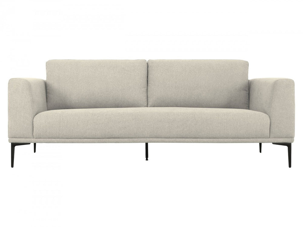 Homeroots 87" Beige Sofa With Black Legs   480932