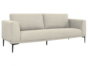 Homeroots 87" Beige Sofa With Black Legs   480932