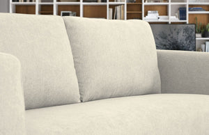 Homeroots 87" Beige Sofa With Black Legs   480932