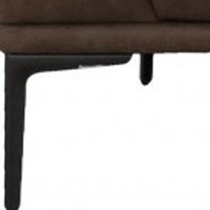 Homeroots 87" Brown Sofa With Black Legs   480933