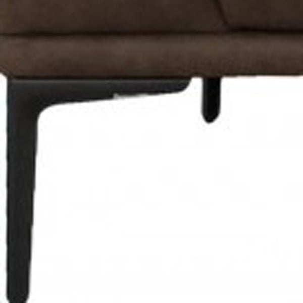 Homeroots 87" Brown Sofa With Black Legs   480933