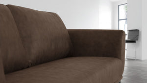 Homeroots 87" Brown Sofa With Black Legs   480933