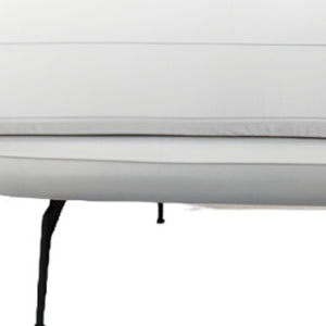 Homeroots 89" Off White Sofa With Black Legs   480934