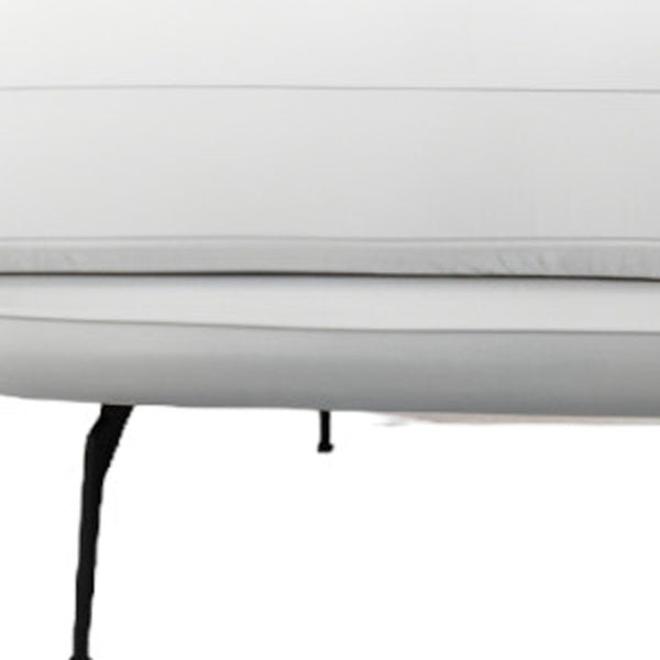 Homeroots 89" Off White Sofa With Black Legs   480934