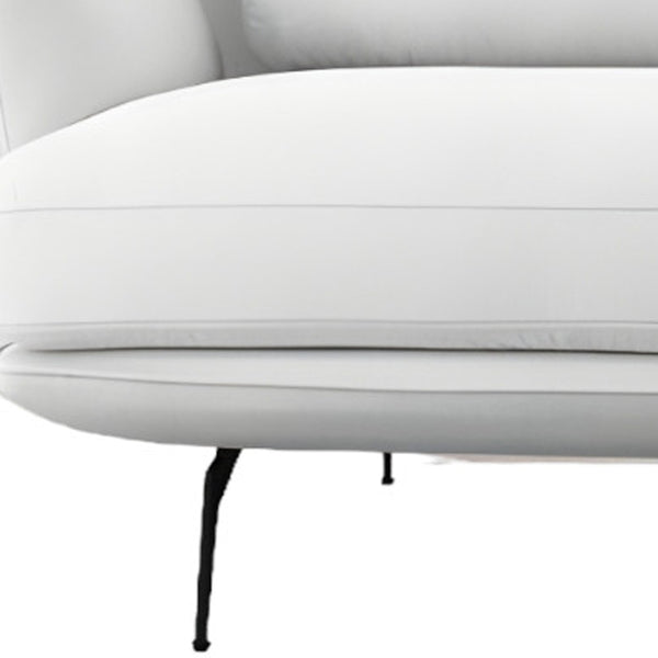 Homeroots 89" Off White Sofa With Black Legs   480934