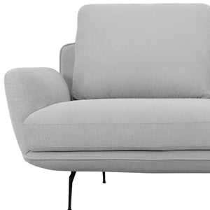 Homeroots 89" Light Gray Sofa With Black Legs   480935
