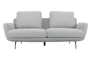 Homeroots 89" Light Gray Sofa With Black Legs   480935
