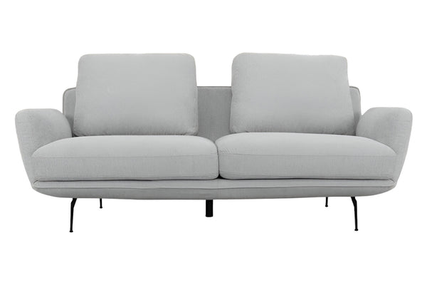 Homeroots 89" Light Gray Sofa With Black Legs   480935