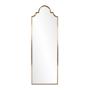 Howard Elliott Czar Mirror - Elegant Arch Design In Brushed Brass Finish, Tall Stainless Steel Frame Ready To Hang Gold Stainless Steel 48097-howard-elliott