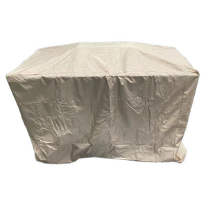 HomeRoots 50000 BTU Brown Steel Propane Fire Pit Table with Clear Glass Top & Cover – Stylish Outdoor Heating 480980