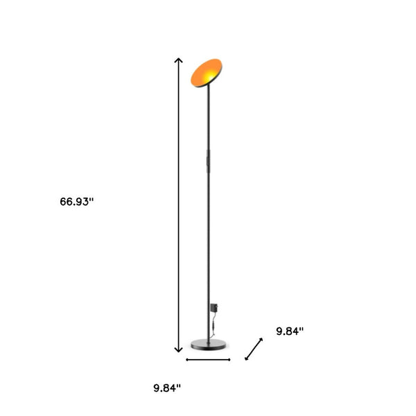 HomeRoots 67" Smart Color Changing LED Floor Lamp with Voice Control, USB Charging, and Music Sync Features 480985