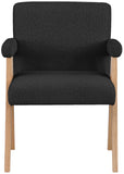 Woodloch Black Boucle Fabric Accent Chair 480Black Meridian Furniture